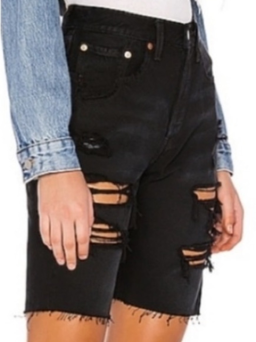 Levis High Rise Long Shorts - Picture 10 of 10